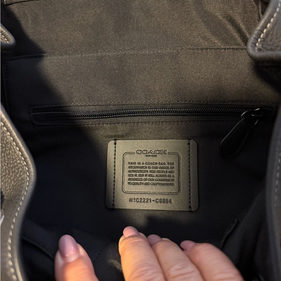 Coach Large Sullivan Leather and Signature Backpack - Picture 9 of 10